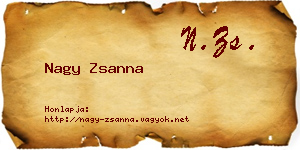 Nagy Zsanna névjegykártya